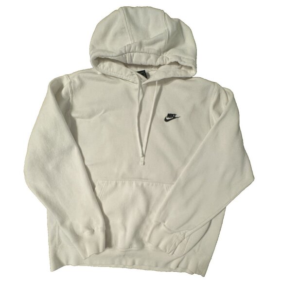 Nike Men Large White Hoodie Pullover Swoosh Logo Athleisure Streetwear - Picture 2 of 8